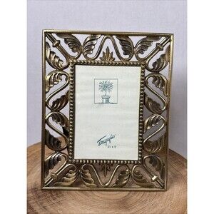 Vintage Terragrafics Ornate Brass Hollywood Regency 3.5” X 5” Picture Frame